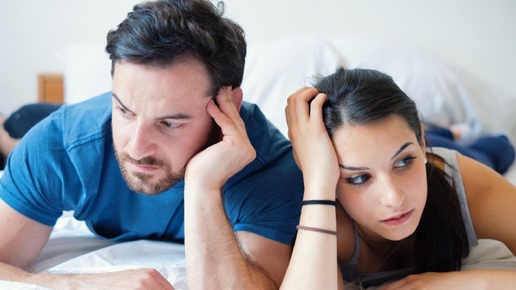 979132450 Couple having problem and feeling sad after big argument