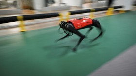 Robot Anjing Berkeliaran Jadi Tukang Pungut Lembing Asian Games 2023