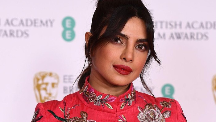 LONDON, ENGLAND - APRIL 11: Awards Presenter Priyanka Chopra Jonas attends the EE British Academy Film Awards 2021 at the Royal Albert Hall on April 11, 2021 in London, England. (Photo by Jeff Spicer/Getty Images)