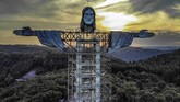 FOTO: Brasil Bangun Patung Kristus Raksasa Baru Sebuah patung besar Yesus Kristus sedang dibangun di selatan Brasil, dan monumen akan dibuat lebih tinggi dari patung yang telah ada di Rio de Janeiro.