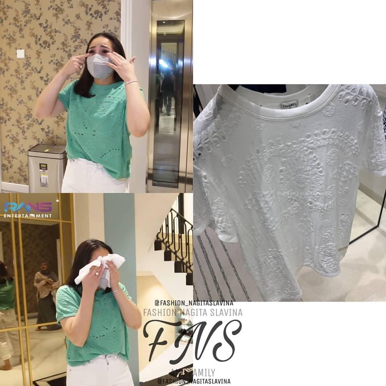 Fashion Nagita Slavina Penampilan Nagita Slavina kerap mencuri perhatian karena harga pakaiannya selalu bikin tercengang, seperti kaos oblong. Yuk simak bagaimana tampilan kaos oblong Nagita yang harganya bikin melongo!