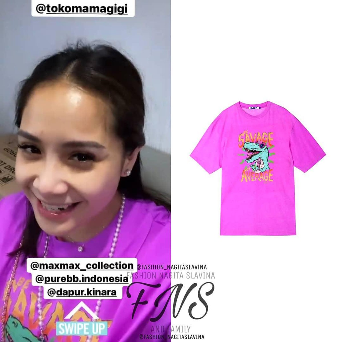 Penampilan Nagita Slavina kerap mencuri perhatian karena harga pakaiannya selalu bikin tercengang&comma; seperti kaos oblong&period; Yuk simak bagaimana tampilan kaos oblong Nagita yang harganya bikin melongo&excl;