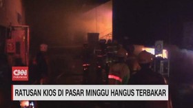 VIDEO: Ratusan Kios di Pasar Minggu Hangus Terbakar