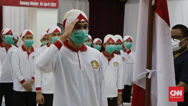 Sebanyak 34 narapidana teroris di Lapas Gunung Sindur Bogor menyatakan sumpah ikrar setia kepada NKRI pada Kamis (15/4).