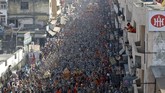 FOTO: Kumbh Mela, Ritus Mandi Penyumbang Seribu Kasus Corona Lebih dari seribu orang di India dinyatakan positif Covid-19 setelah perayaan ritual mandi di sungai alias Kumbh Mela beberapa hari belakangan.