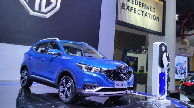 MG Motor Indonesia memperkenalkan ZS EV di IIMS 2021, namun belum disampaikan akan dijual.