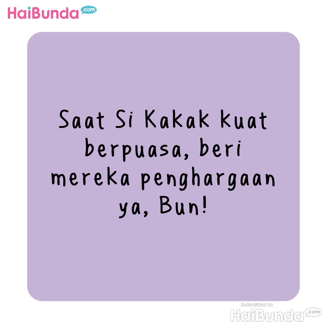 Komik HaiBunda, Kakak Puasa