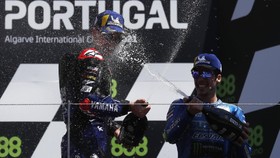 Quartararo Selebrasi Ala Ronaldo Usai Juara MotoGP Portugal