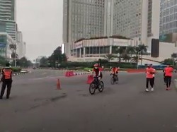 Penampakan Bundaran HI Saat Masa Pengetatan Covid-19