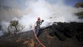 FOTO: Si Jago Merah Lalap Bangunan Bersejarah Afrika Selatan Kebakaran hutan di Cape Town, Afrika Selatan, menghanguskan dua bangunan bersejarah.