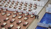 FOTO: Arena Olahraga Bangkok Disulap Jadi RS Corona Pemerintah Thailand mengubah sejumlah tempat di Bangkok menjadi rumah sakit darurat virus corona.