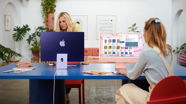 Apple luncurkan iMac baru pada 2021 di acara Spring Loaded yang memberikan tampilan warna-warni, bodi lebih tipis dan ringkas.