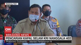 VIDEO: Prabowo Berharap Semua Awak KRI Nanggala 402 Ditemukan