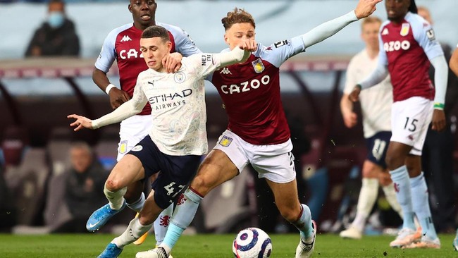 Manchester City menang 2-1 atas Aston Villa dalam pertandingan pekan ke-33 Liga Inggris di Stadion Villa Park, Kamis (22/4) dini hari waktu Indonesia.