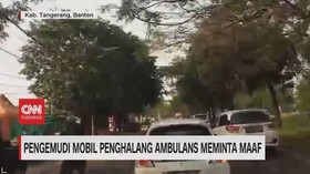VIDEO: Pengemudi Mobil Penghalang Ambulans Minta Maaf