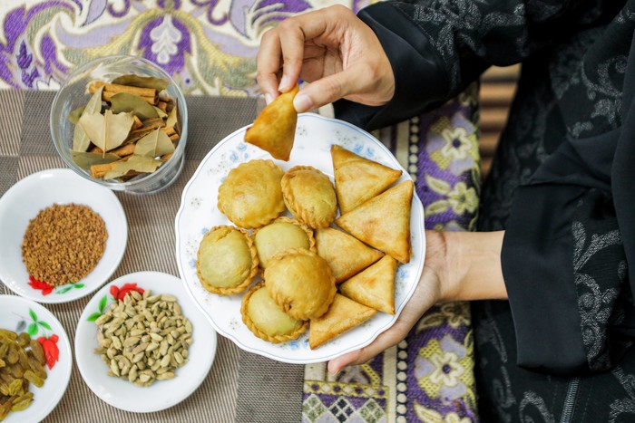 Variety of food during ramadhan on the table