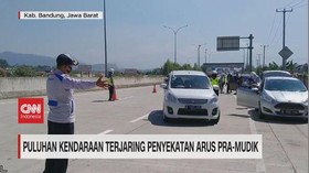 VIDEO: Puluhan Kendaraan Terjaring Penyekatan Arus Pra-Mudik