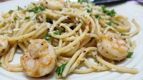 Resep Praktis Berbuka: Spaghetti Aglio Olio Udang