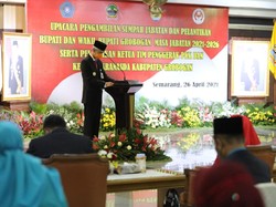 Ganjar Ajak Doakan Awak KRI Nanggala Sebelum Lantik Bupati Grobogan