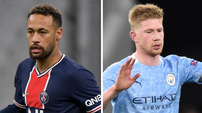 Neymar dan De Bruyne bakal beradu taji pada leg pertama semifinal Liga Champions antara PSG vs Manchester City.