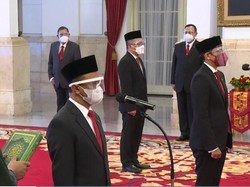 Momen Pelantikan Nadiem dan Bahlil pada Pos Kementerian Baru