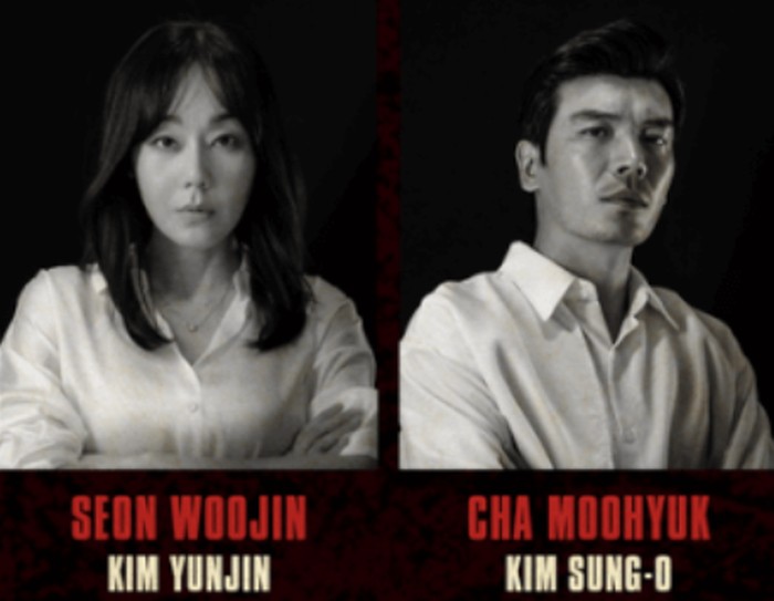 Kemudian ada sang The task force yaitu Seon Woojin yang akan diperankan oleh Kim Yunjin dan Cha Moonhyuk yang akan diperankan oleh Kim Sung-O (foto: twitter.com/@NetflixID)