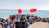 FOTO: Modul Stasiun Luar Angkasa China Meluncur ke Orbit China hari ini meluncurkan modul inti yang akan digunakan untuk merakit stasiun luar angkasa mereka sendiri, Tianhe.