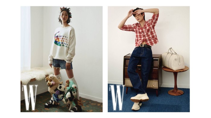 Enggak selalu tampil glamor, si kembar juga kece abis kalau pakai outfit yang casual / foto: wkorea.com