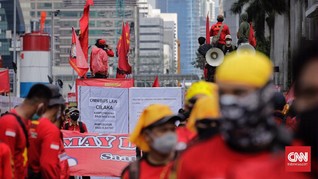 Aksi May Day di Patung Kuda Usai, Buruh Mulai Bubarkan Diri