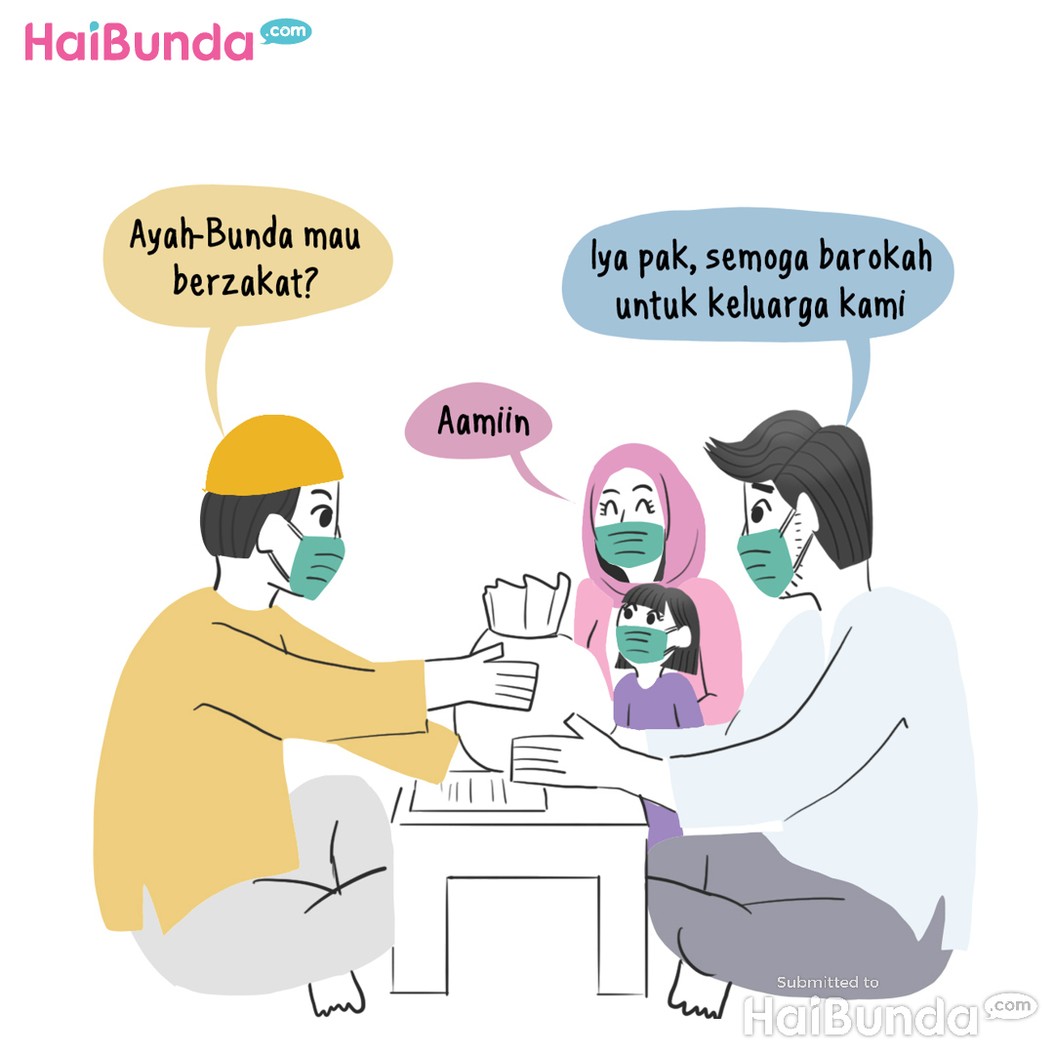 Komik Bunda, Bayar Zakat dari THR Ayah