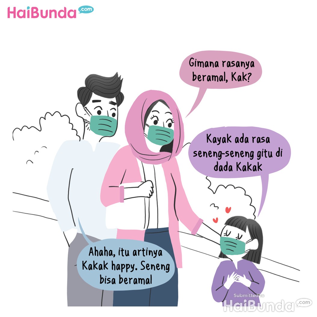 Komik Bunda, Bayar Zakat dari THR Ayah