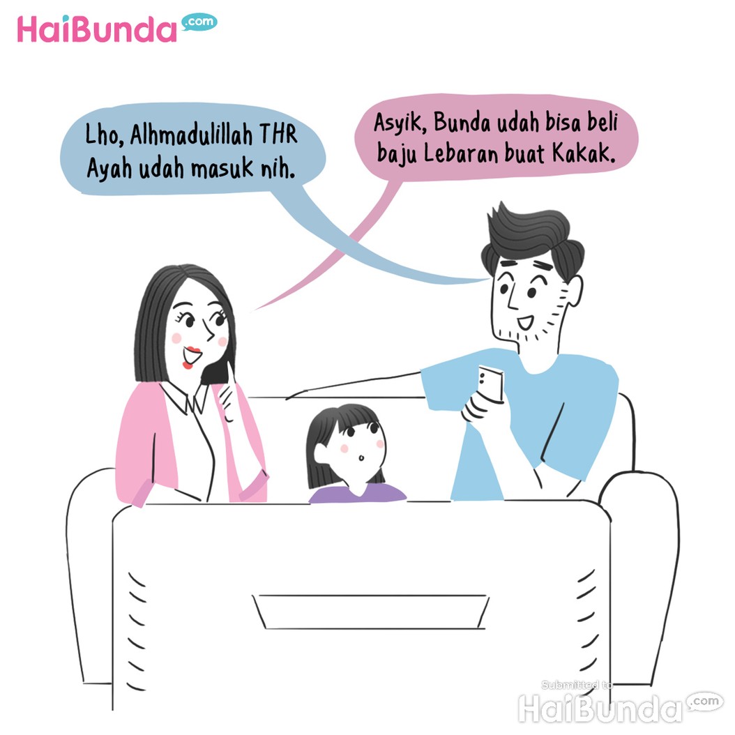 Komik Bunda, Bayar Zakat dari THR Ayah