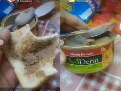 Ngakak! Makan Saat Ngantuk, Orang Ini Sahur Pakai Makanan Kucing