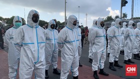 May Day Abai Prokes, Polisi Kerahkan Personel Pakai APD