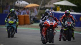 FOTO: Bagnaia Tercepat, Rossi Melempem di FP2 MotoGP Spanyol