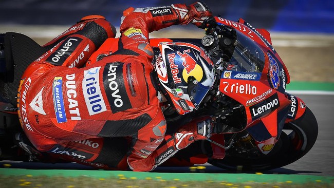Pembalap Ducati, Jack Miller jadi yang tercepat pada sesi tes bebas pertama (FP1) MotoGP Prancis di Sirkuit Bugatti, Jumat (14/5).