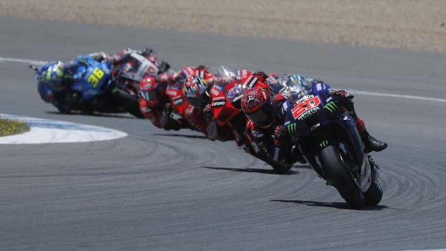 Live streaming MotoGP Prancis 2021 bisa disaksikan melalui CNNIndonesia.com, Minggu (16/5) malam waktu Indonesia.