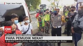 VIDEO: Delapan Travel Gelap Bawa Pemudik Diamankan di Tegal