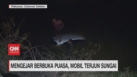 VIDEO: Mengejar Berbuka Puasa, Mobil Terjun ke Sungai