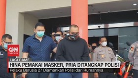 VIDEO: Hina Pemakai Masker, Pria Ditangkap Polisi