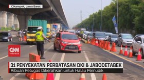 VIDEO: 31 Penyekatan Perbatasan DKI dan Jabodetabek