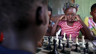 FOTO: Catur dan Harapan Bebas Miskin Anak-anak Nigeria