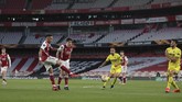 FOTO: Nestapa Arsenal di Hadapan Villarreal Arsenal gagal ke final Liga Europa setelah ditahan imbang Villarreal pada leg kedua semifinal di Stadion Emirates, Jumat (7/5) dini hari WIB.