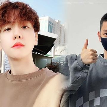 Tampil Plontos, Baekhyun EXO Didampingi Sehun Berangkat Wamil