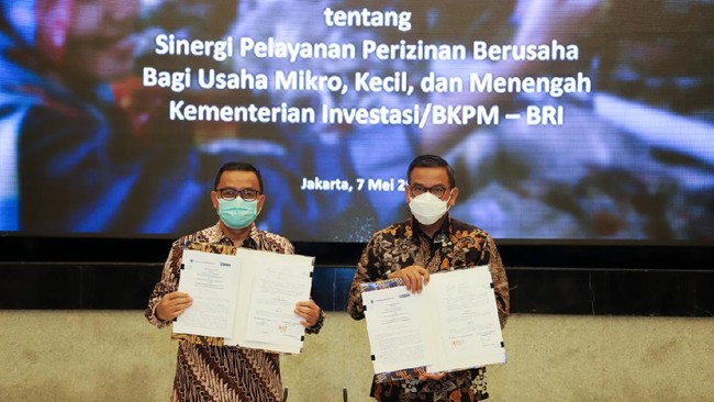 BRI memperluas perannya dalam upaya mengembangkan pelaku UMKM dengan melakukan sinergi bersama Kementerian Investasi.