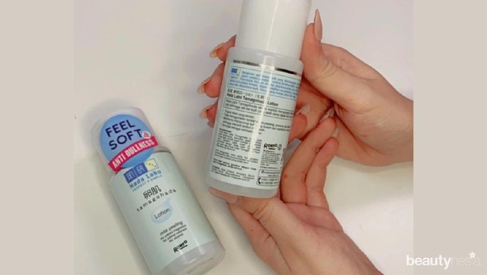 Beautynesia Cobain: Kulit Halus dan Lembut dengan Eksfoliasi Pakai Hada Labo Tamagohada Mild Peeling Lotion!