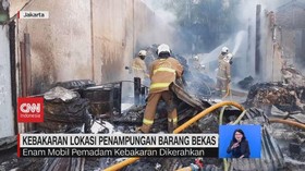 VIDEO: Kebakaran Lokasi Penampungan Barang Bekas