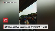 VIDEO: Penyekatan Picu Kemacetan, Karyawan Protes