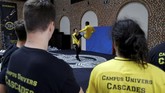 FOTO: Para Perempuan Tangguh Belajar Jadi Stuntwomen Sekolah tinggi pemeran pengganti Campus Univers Cascade (CUC), Prancis, banyak melahirkan stuntmen, terutama stuntwomen di industri film Prancis.