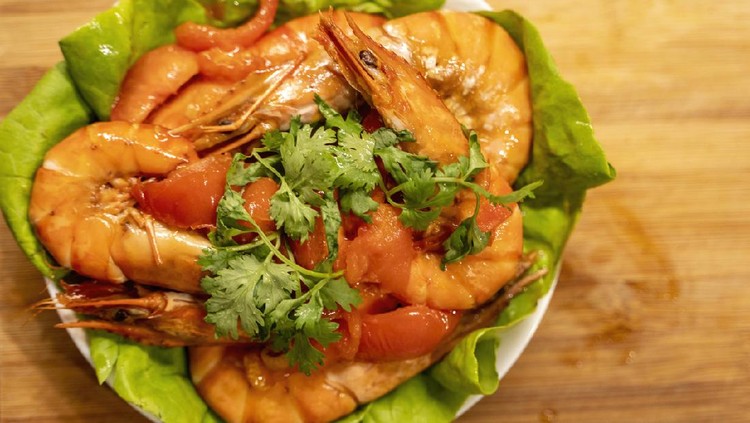 Ilustrasi menu udang